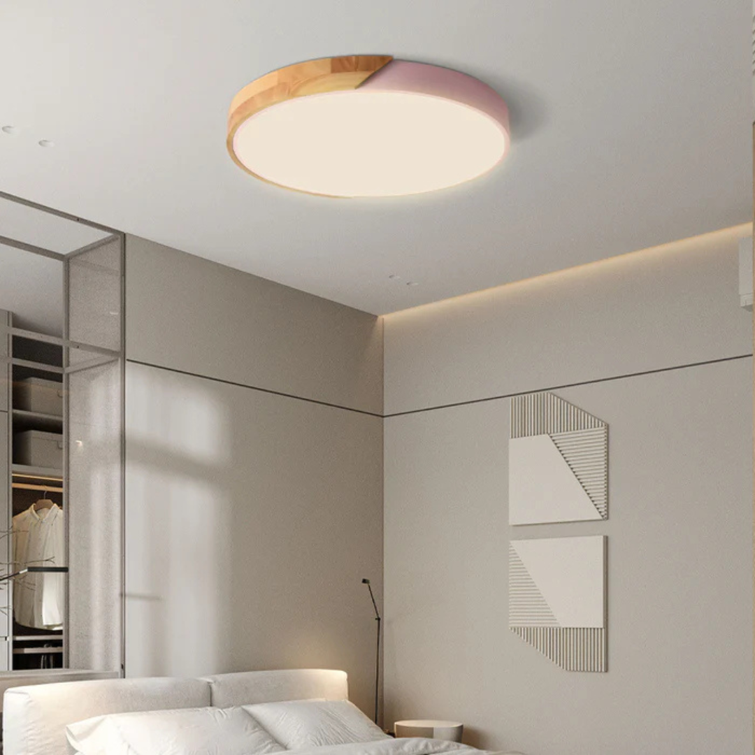 Nordal Scandinavian Wooden LED Ceiling Light For Home