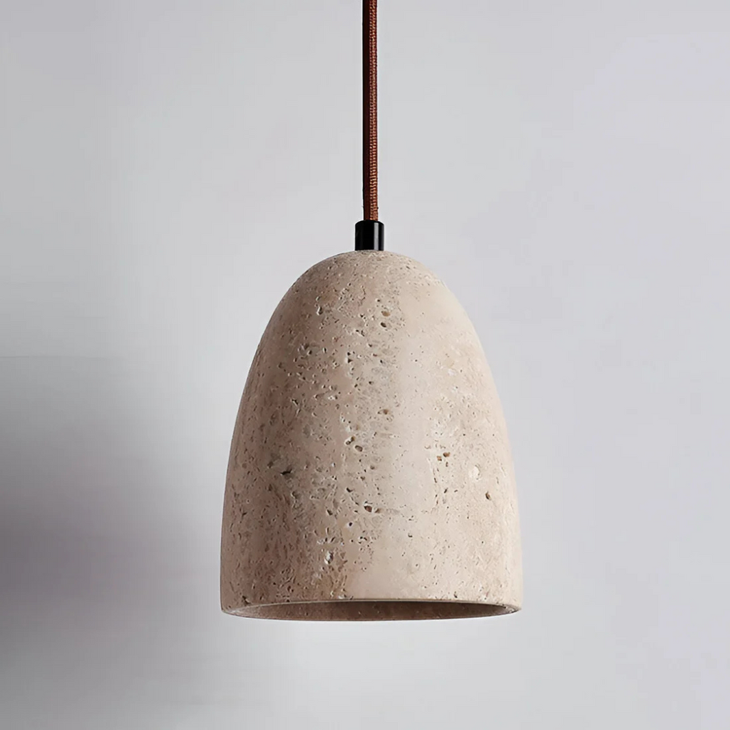Luminara Retro Travertine Pendant Light For Dining Areas
