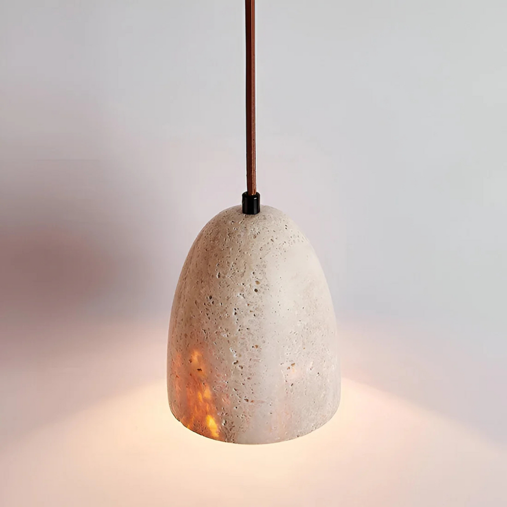 Luminara Retro Travertine Pendant Light For Dining Areas