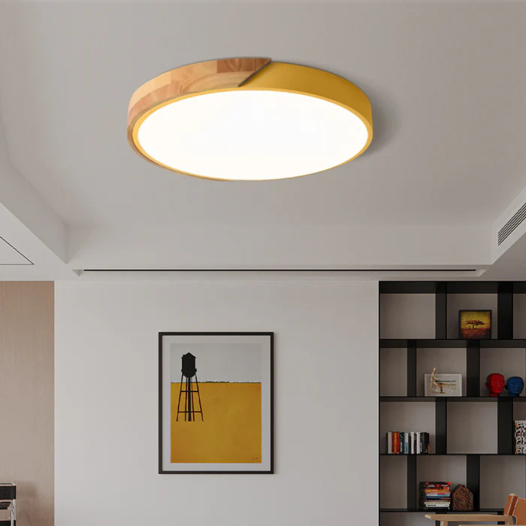 Nordal Scandinavian Wooden LED Ceiling Light For Home