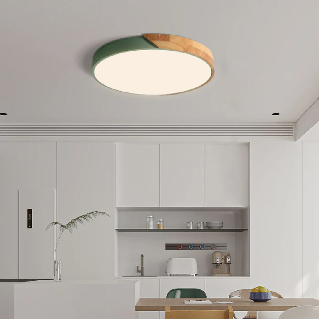 Nordal Scandinavian Wooden LED Ceiling Light For Home