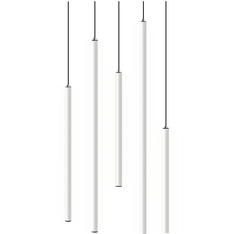 Lysara | Scandinavian LED Rod Pendant in Black and Gold