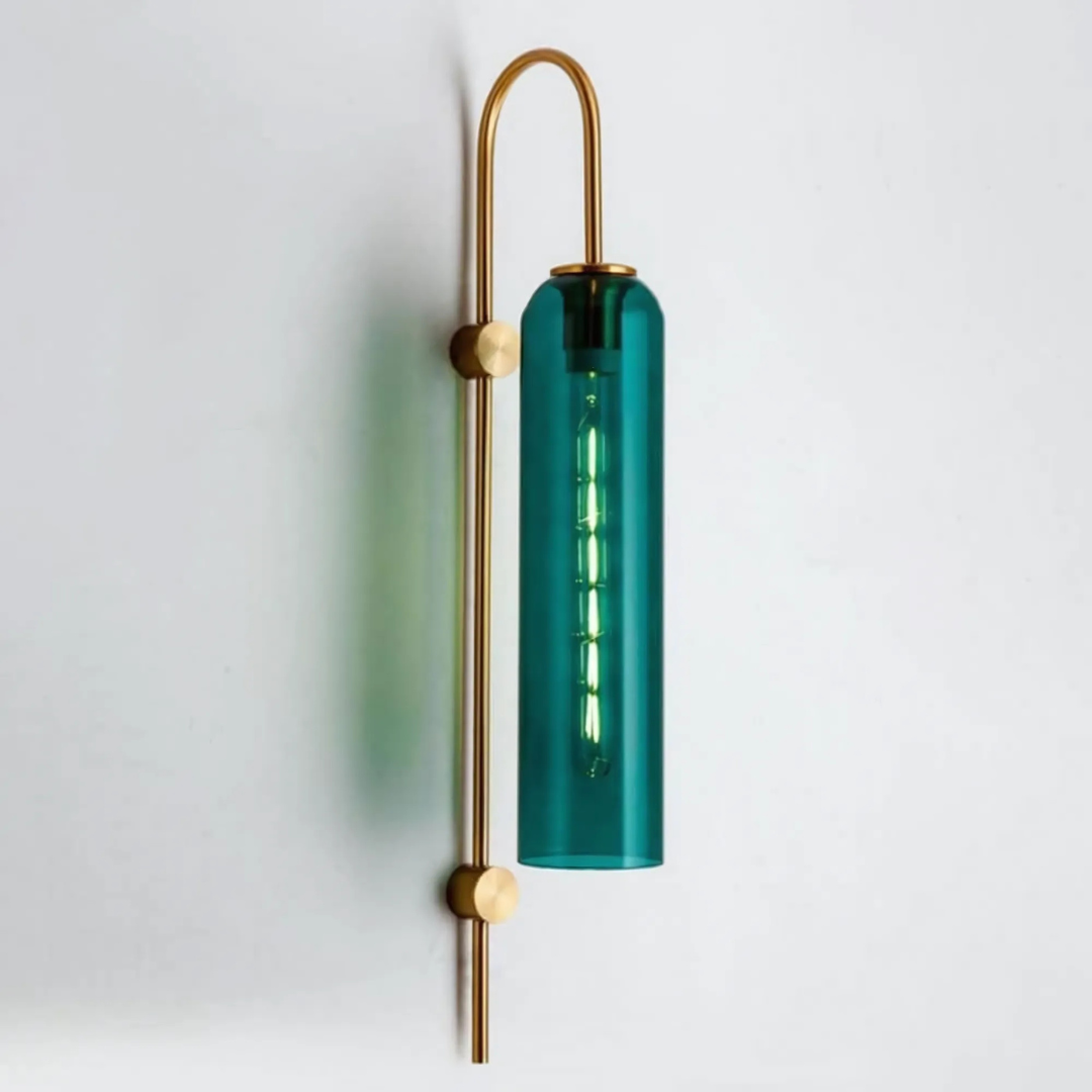 Serenova Modern Glass LED Wall Lamp Blue And White Tubes