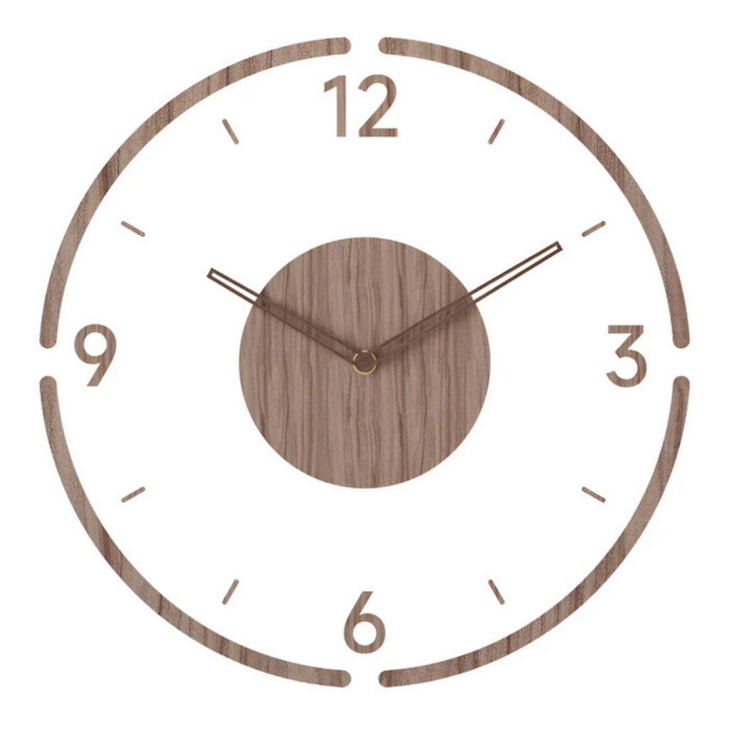 Volnox | Modern Silent Wall Clock 30 Cm Acrylic And Wood