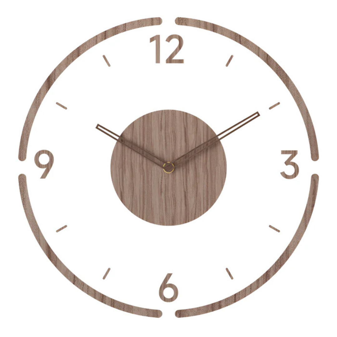 Volnox | Modern Silent Wall Clock 30 Cm Acrylic And Wood