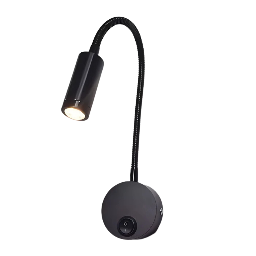 Vareno Wireless Flexible Black LED Wall Lamp for Indoor Use