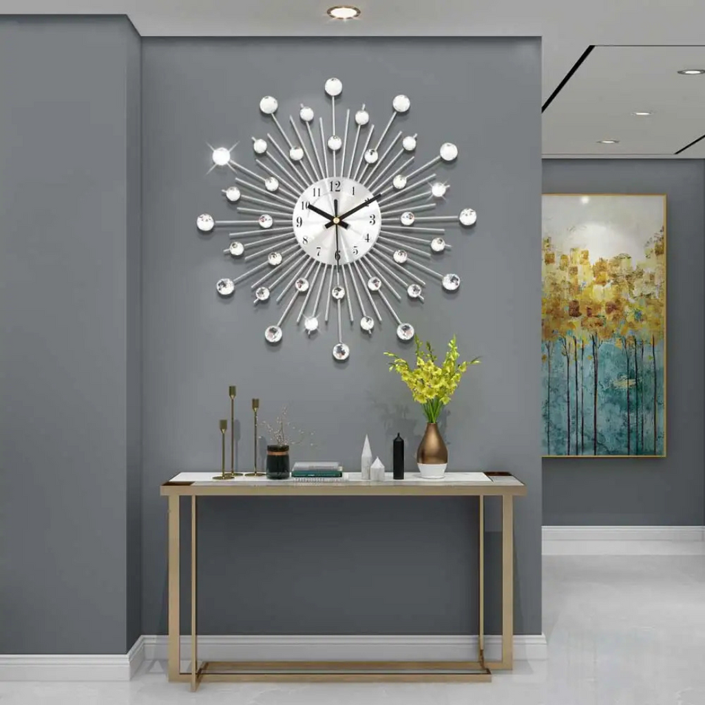 Aurello Modern Living Room Wall Clock With Sleek Lines