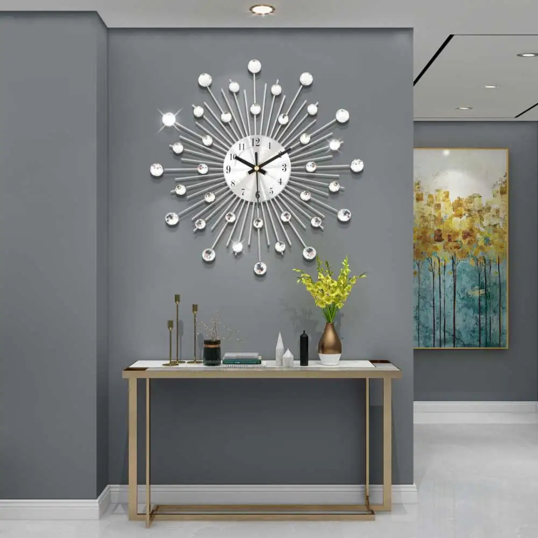 Aurello Modern Living Room Wall Clock With Sleek Lines