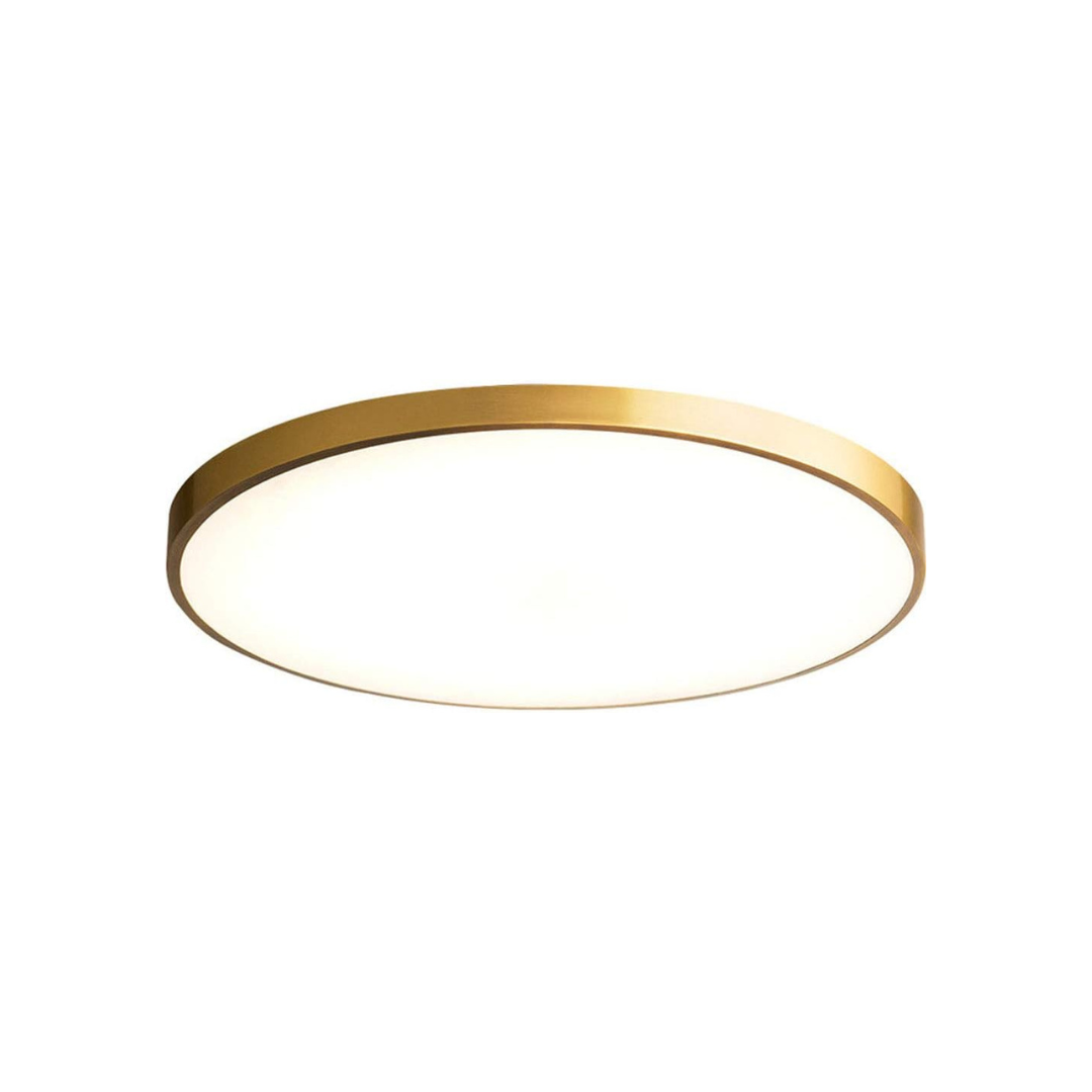 Elara Ultra Thin Gold LED Ceiling Light Minimalist Glow