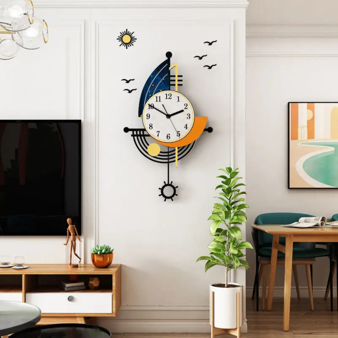 Marinella | Large Sailing Boat Wall Clock For Living Room