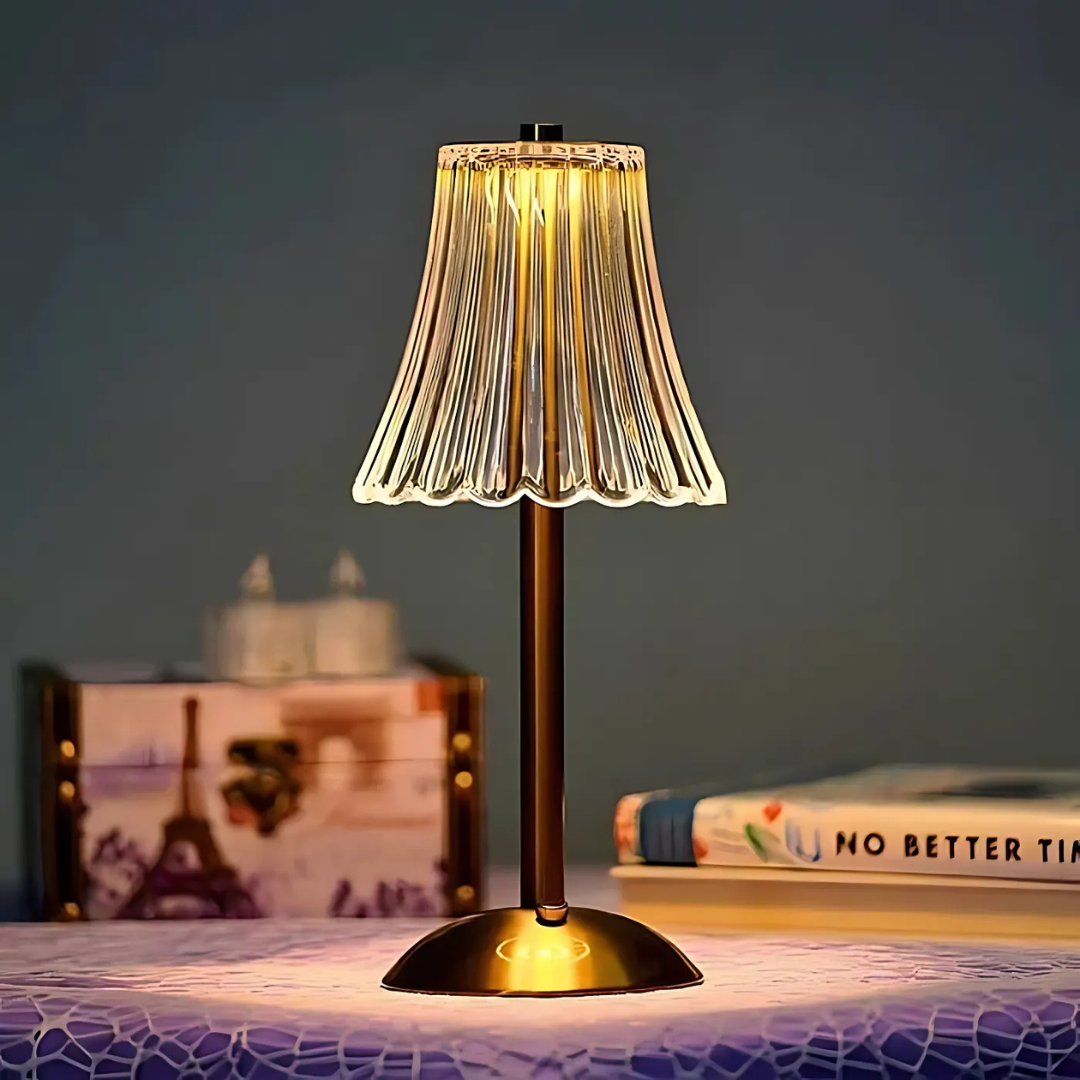 Lumora Crystal LED Table Lamp | Cordless Rechargeable