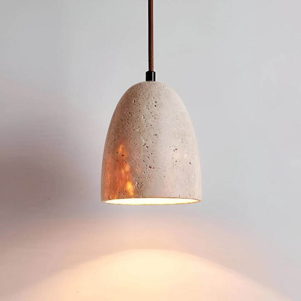 Luminara Retro Travertine Pendant Light For Dining Areas