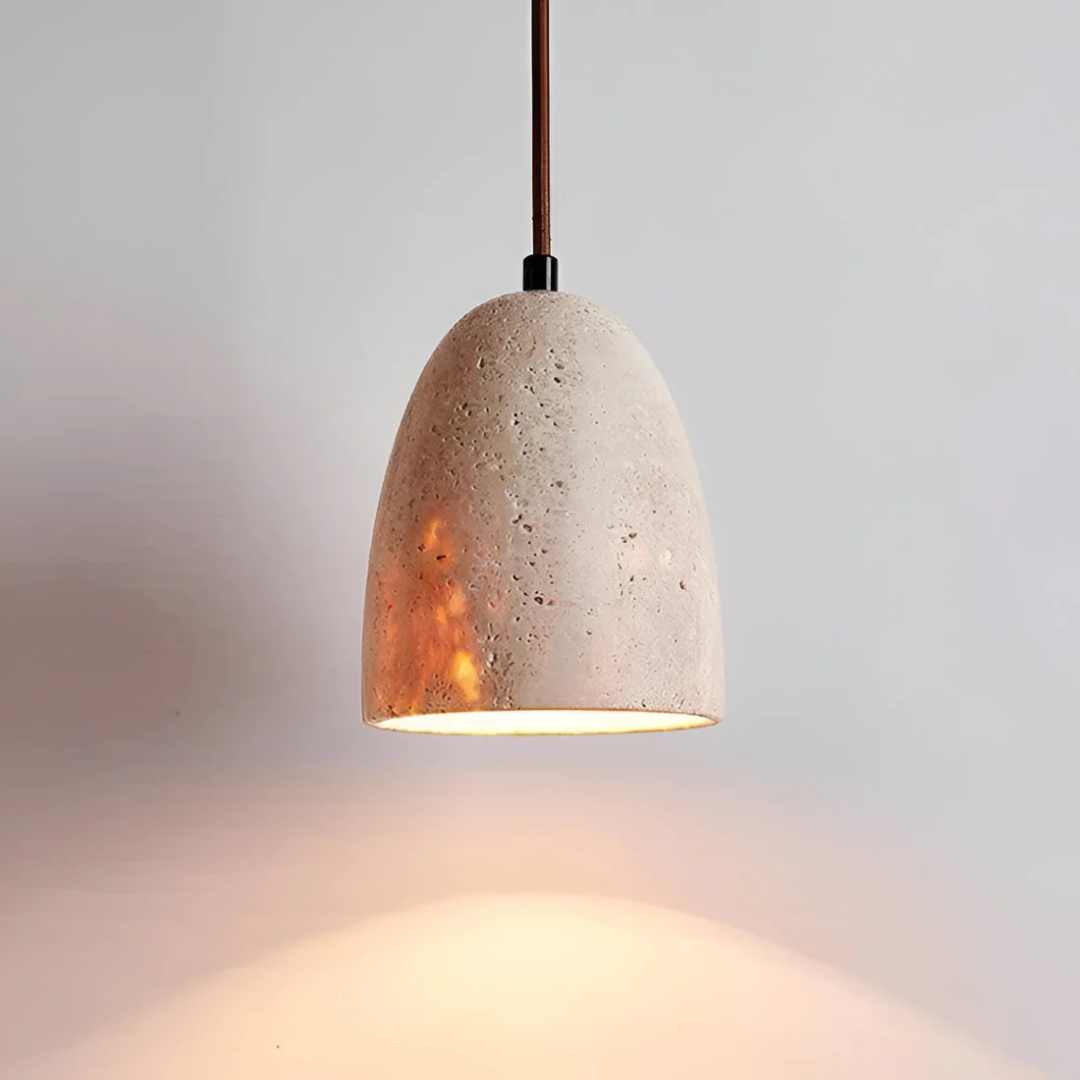Luminara Retro Travertine Pendant Light For Dining Areas