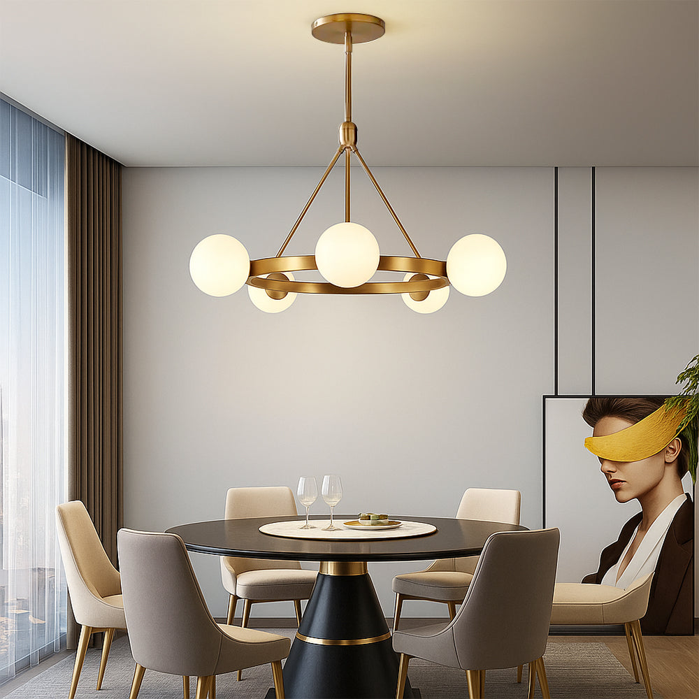 Eirwyn | Nordic 5-Light Ceiling Chandelier For Dining Rooms