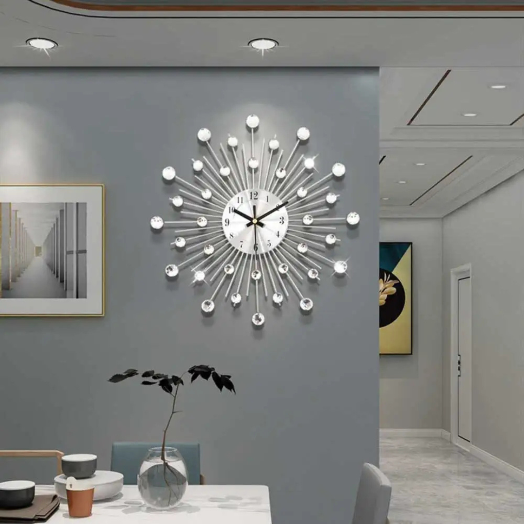 Aurello Modern Living Room Wall Clock With Sleek Lines