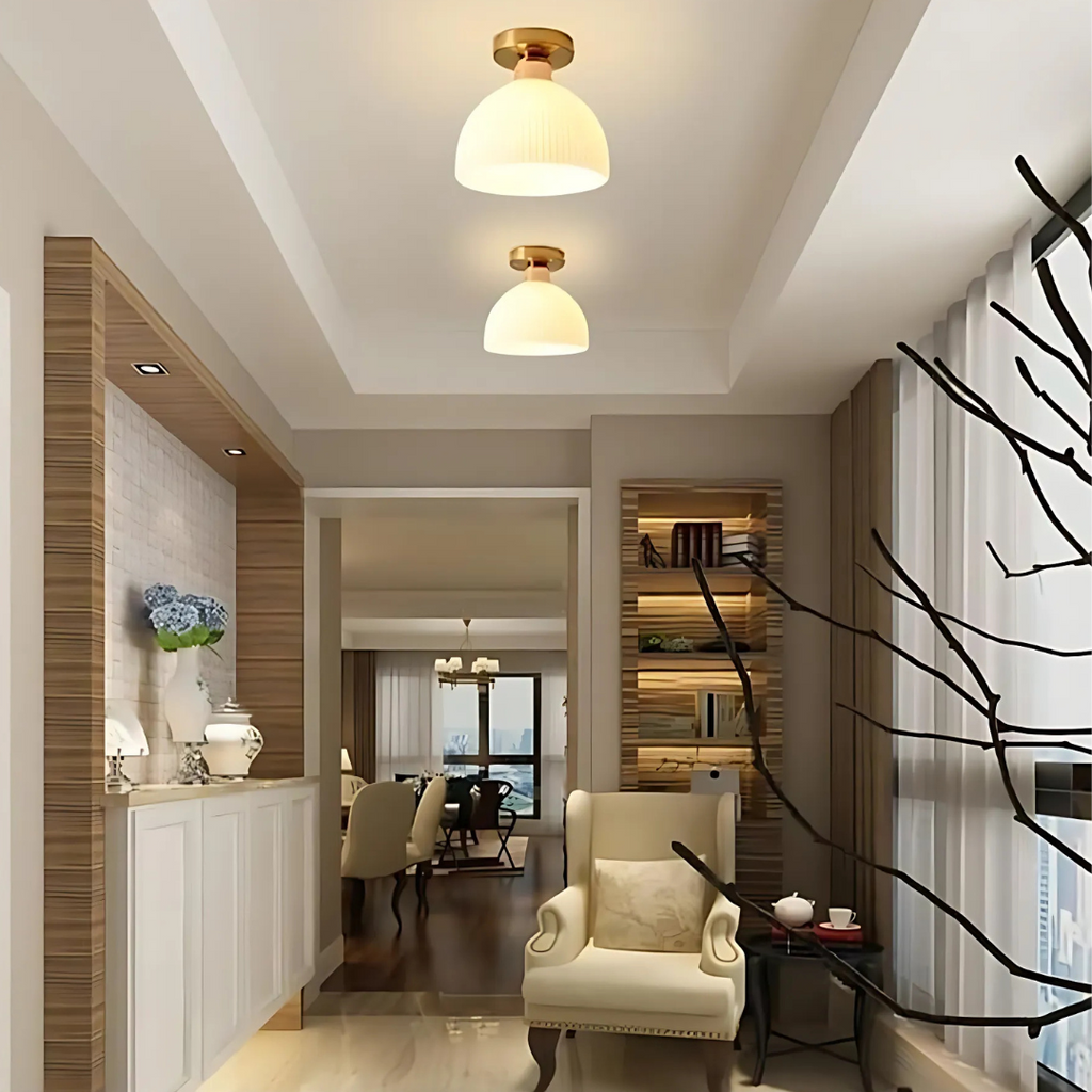 Virella | Modern Glass Shade Ceiling Lamp for Interiors