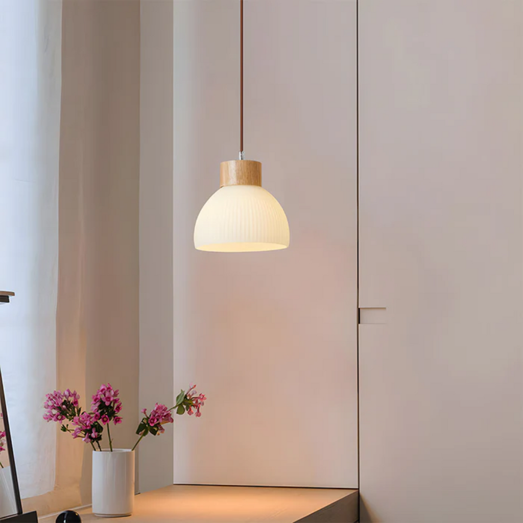 Seravine | Bowl-Shaped Glass Pendant Lamp for Dining