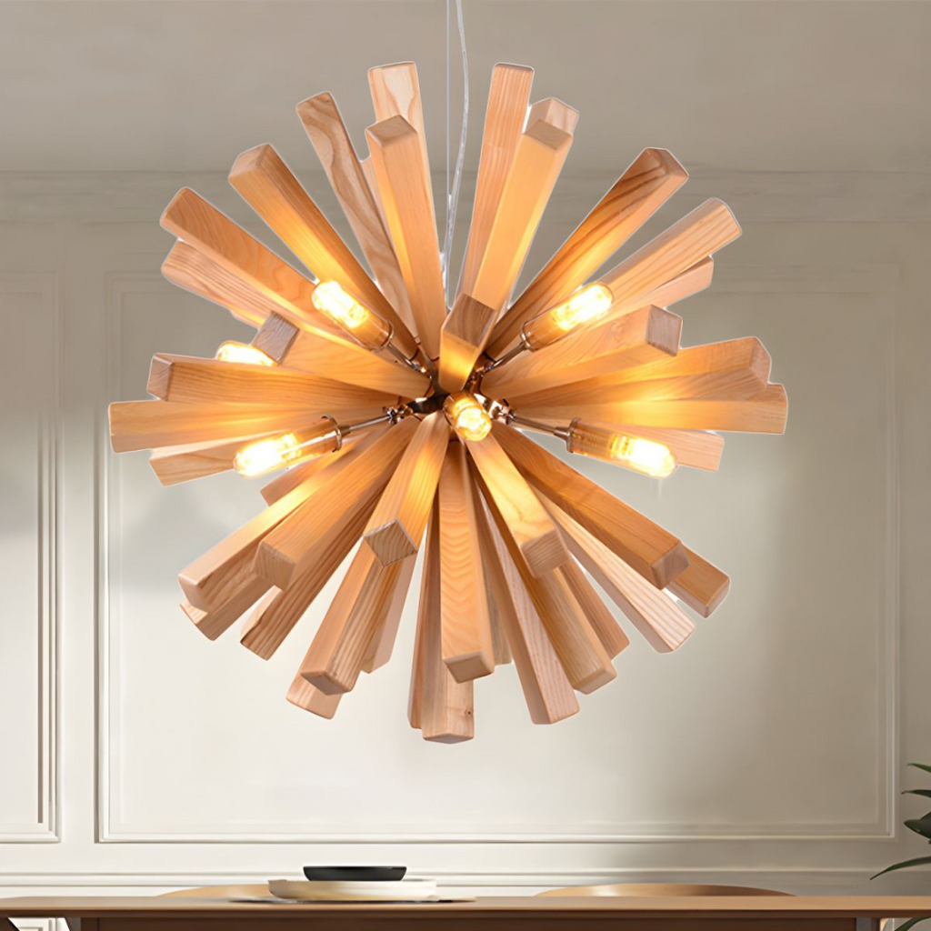 Marlowe Designer Wooden Pendant Light for Dining Room