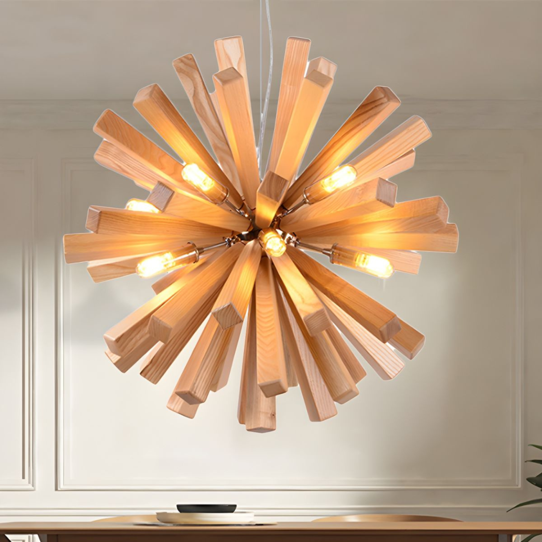 Marlowe Designer Wooden Pendant Light for Dining Room