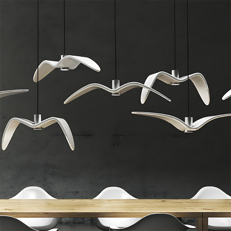 Aviara Wing-Shaped Modern LED Pendant Light in Acrylic