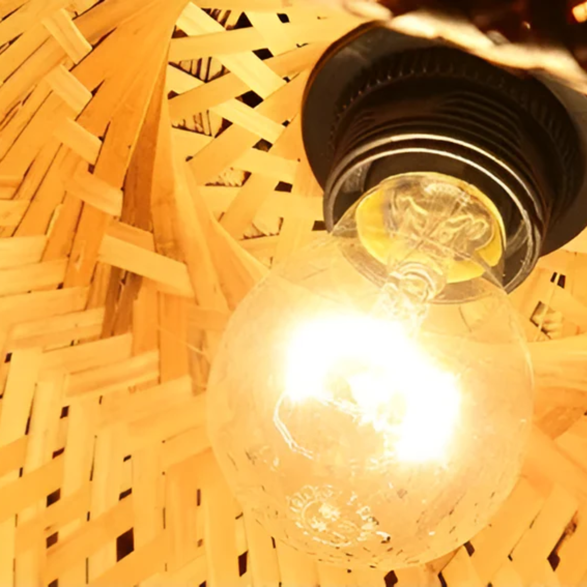 Liora | Hand-Woven Bamboo Dome Pendant Light Soft Glow