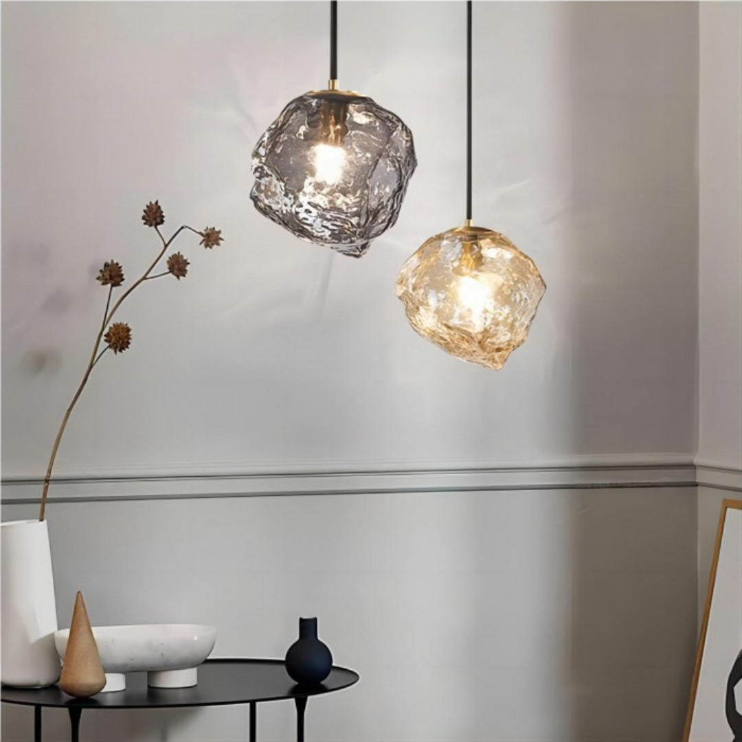 Aurello Contemporary Glass Pendant Lamp For Dining Table
