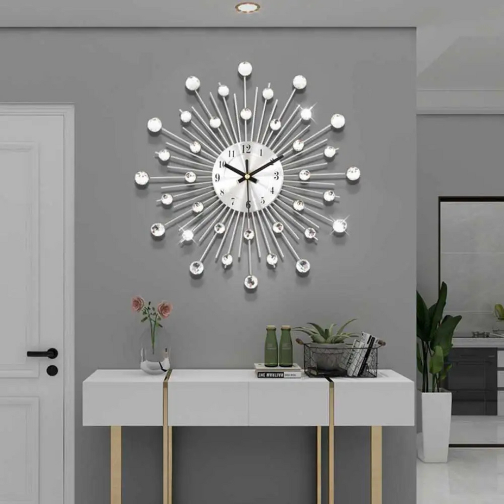 Aurello Modern Living Room Wall Clock With Sleek Lines