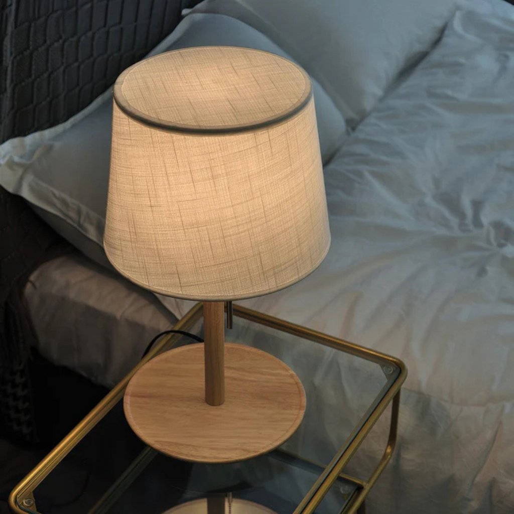 Nordelle | Luxury Scandinavian LED Walnut Wood Table Lamp