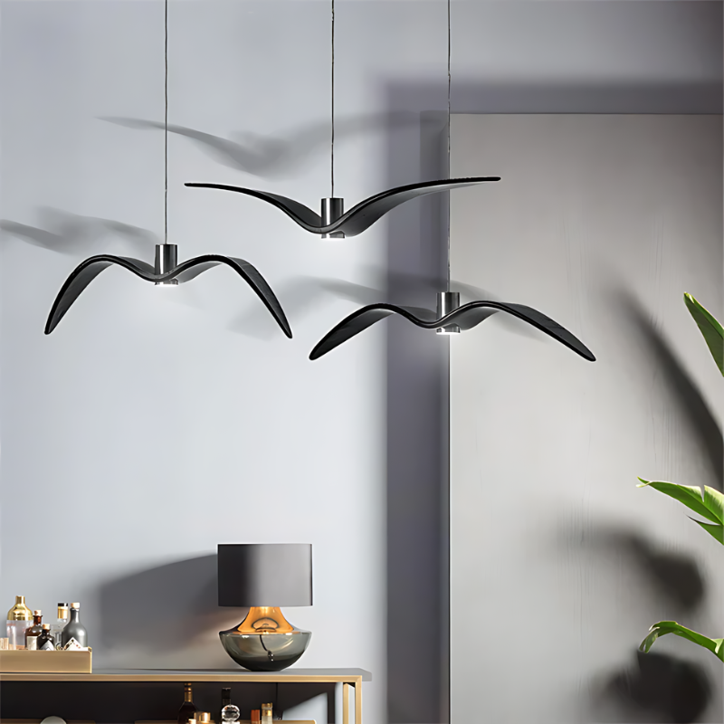 Aviara Wing-Shaped Modern LED Pendant Light in Acrylic