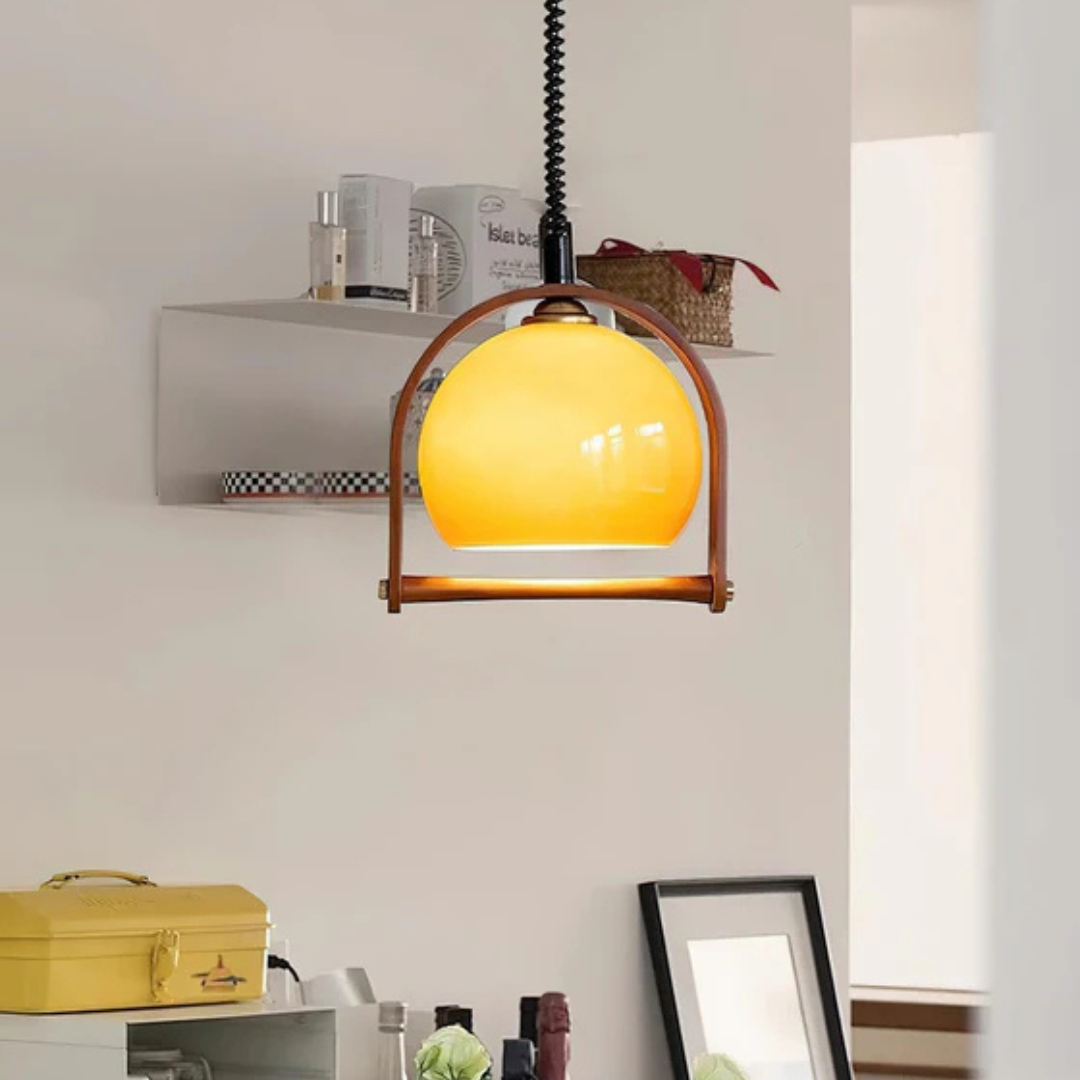 Arleda Vintage Bauhaus Glass Pendant Lamp For Living Room