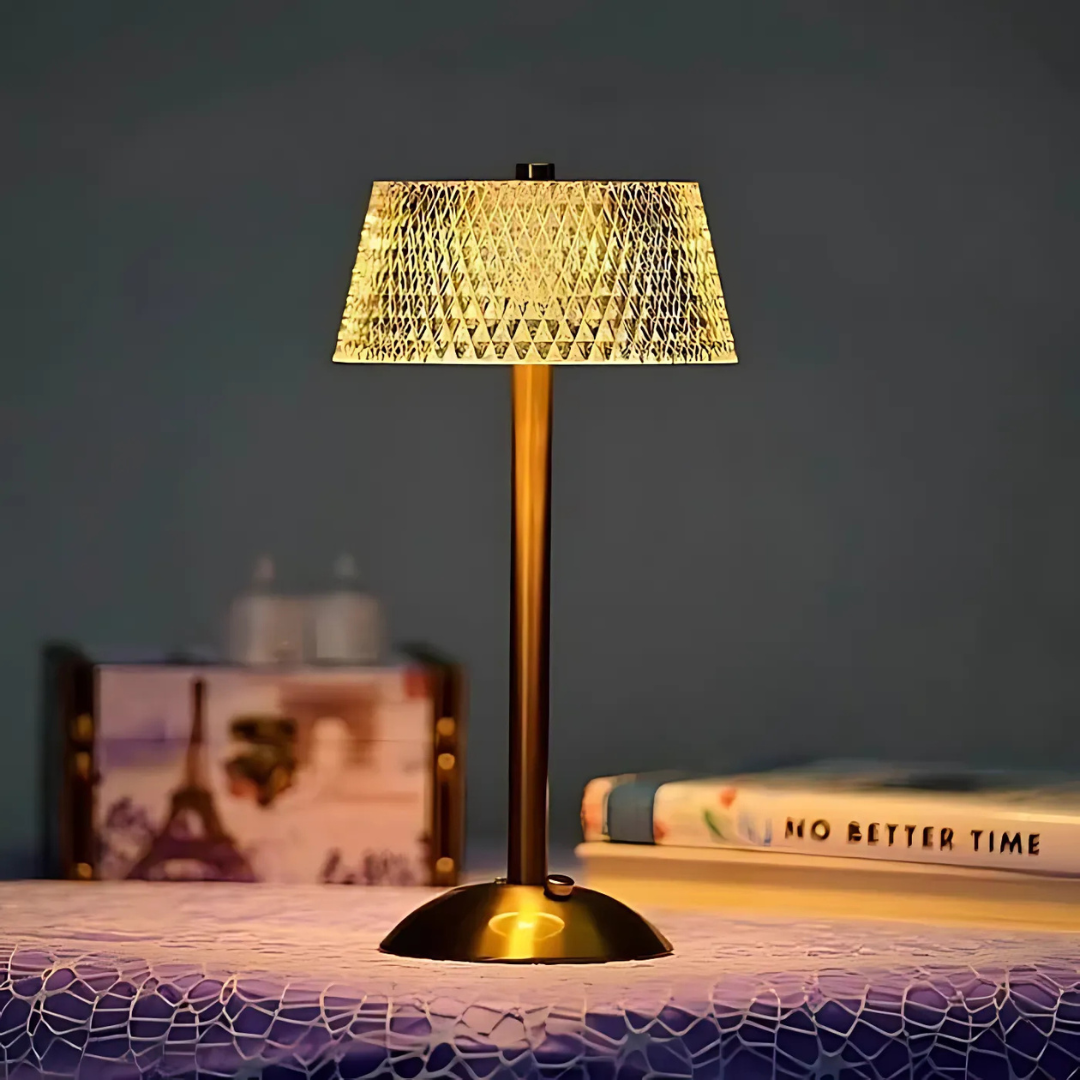 Lumora Crystal LED Table Lamp | Cordless Rechargeable