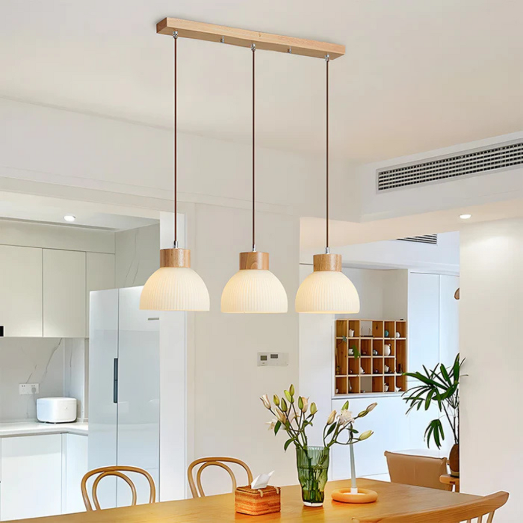 Seravine | Bowl-Shaped Glass Pendant Lamp for Dining