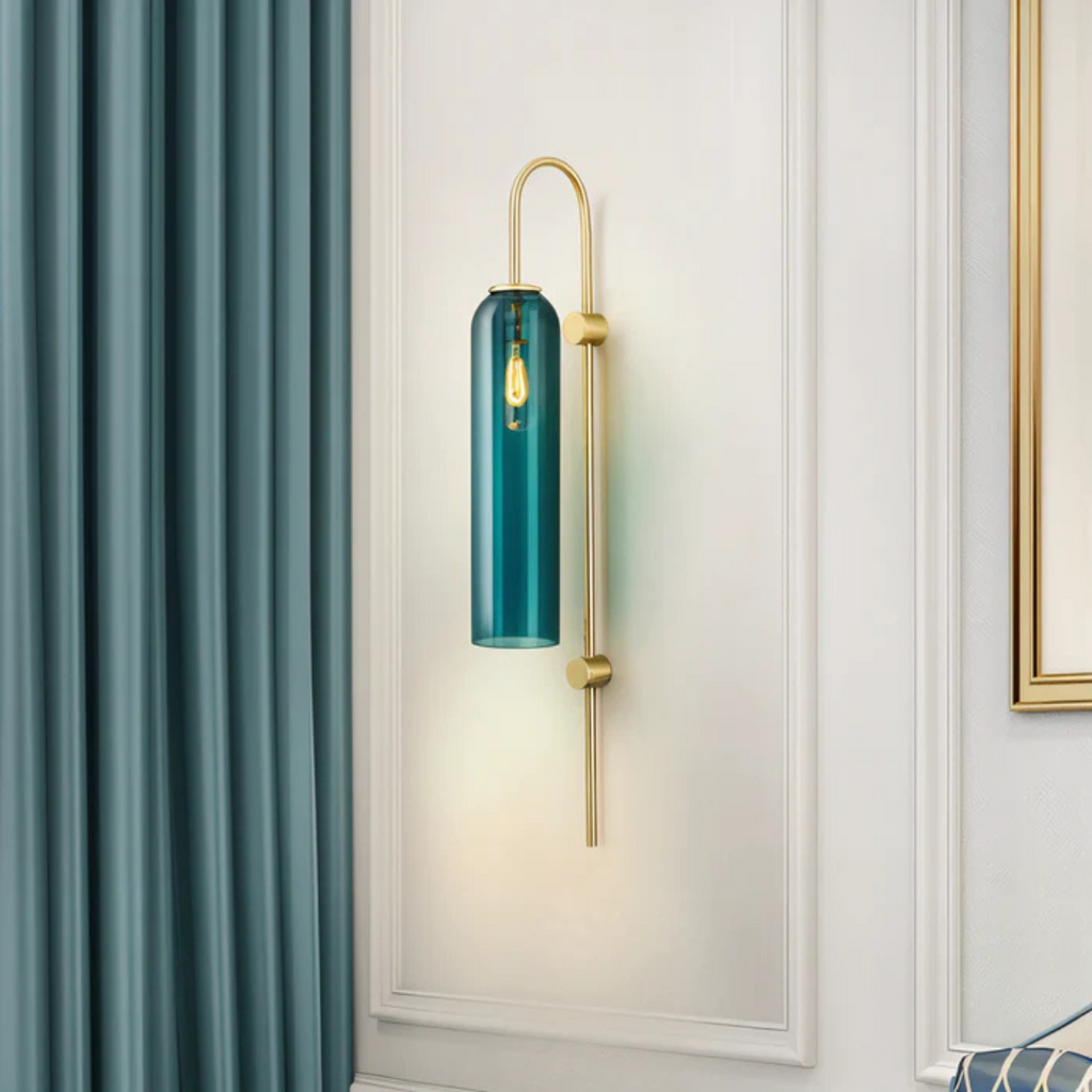 Serenova Modern Glass LED Wall Lamp Blue And White Tubes