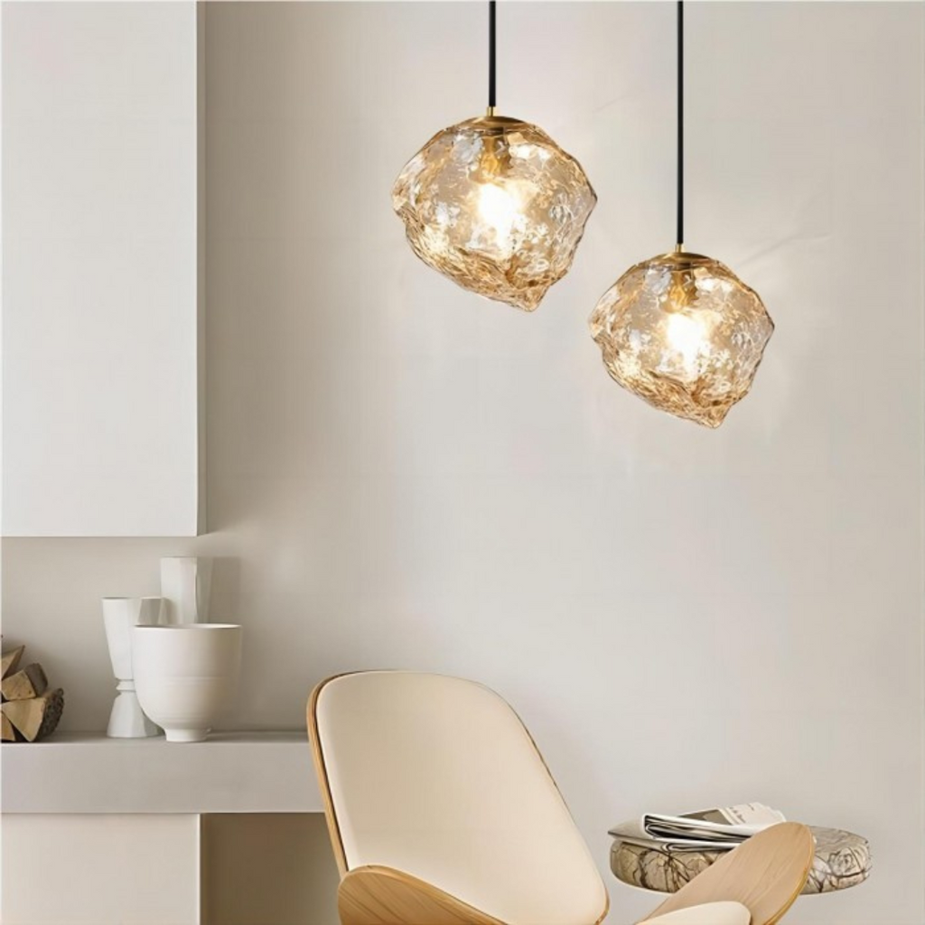 Aurello Contemporary Glass Pendant Lamp For Dining Table