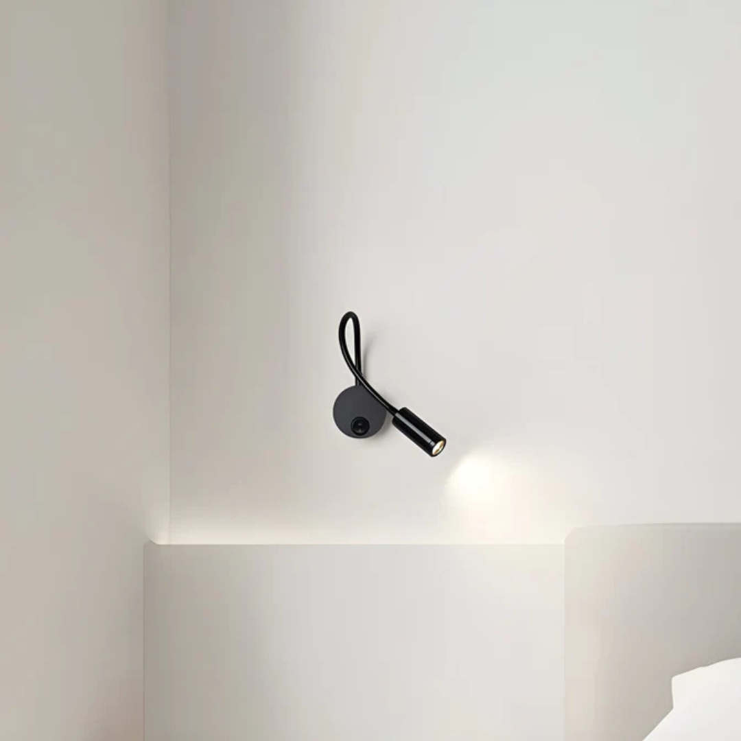 Vareno Wireless Flexible Black LED Wall Lamp for Indoor Use