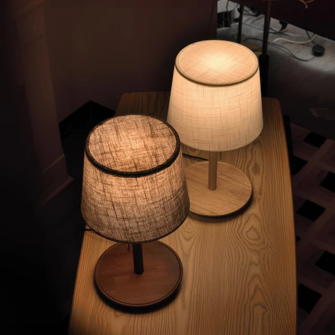 Nordelle | Luxury Scandinavian LED Walnut Wood Table Lamp