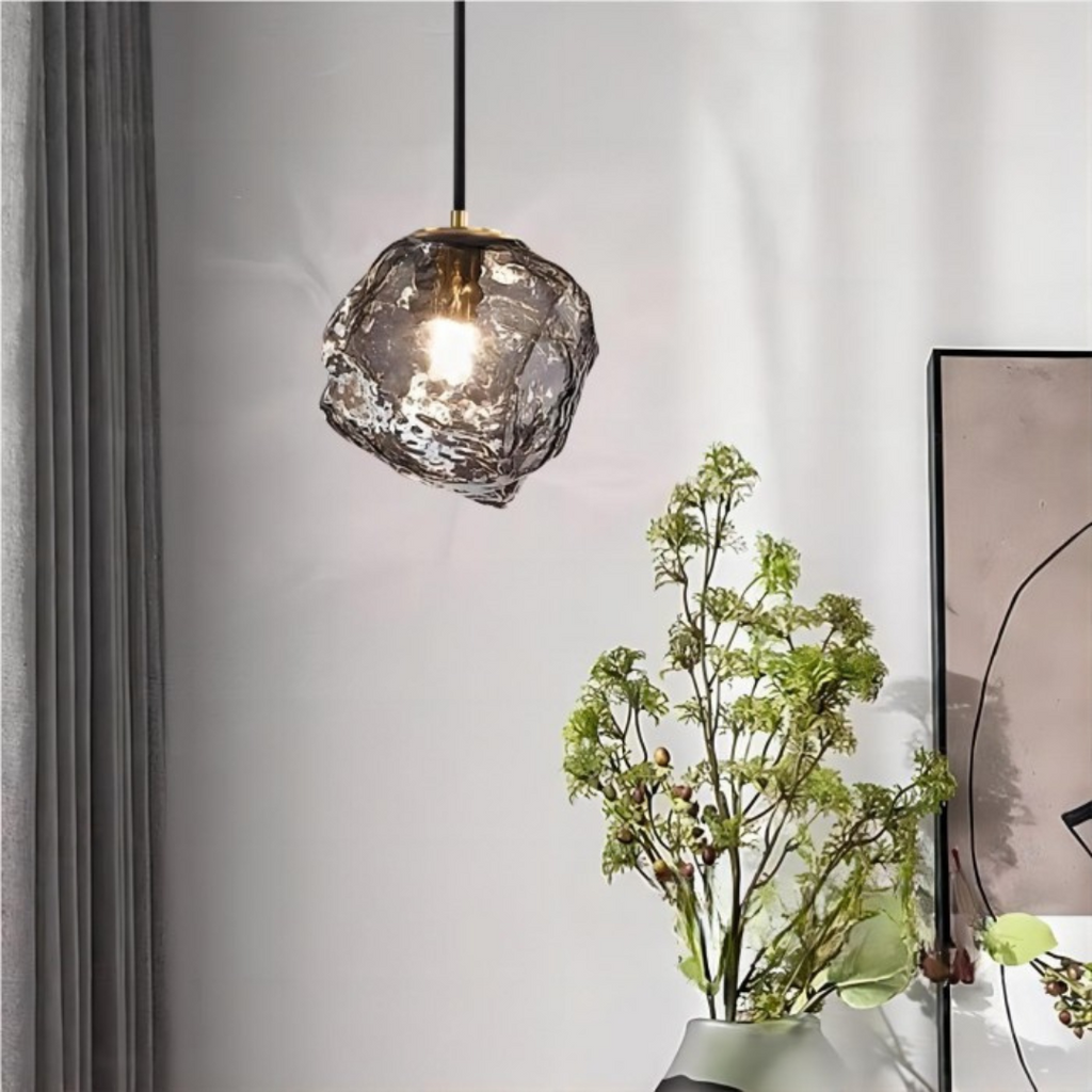 Aurello Contemporary Glass Pendant Lamp For Dining Table