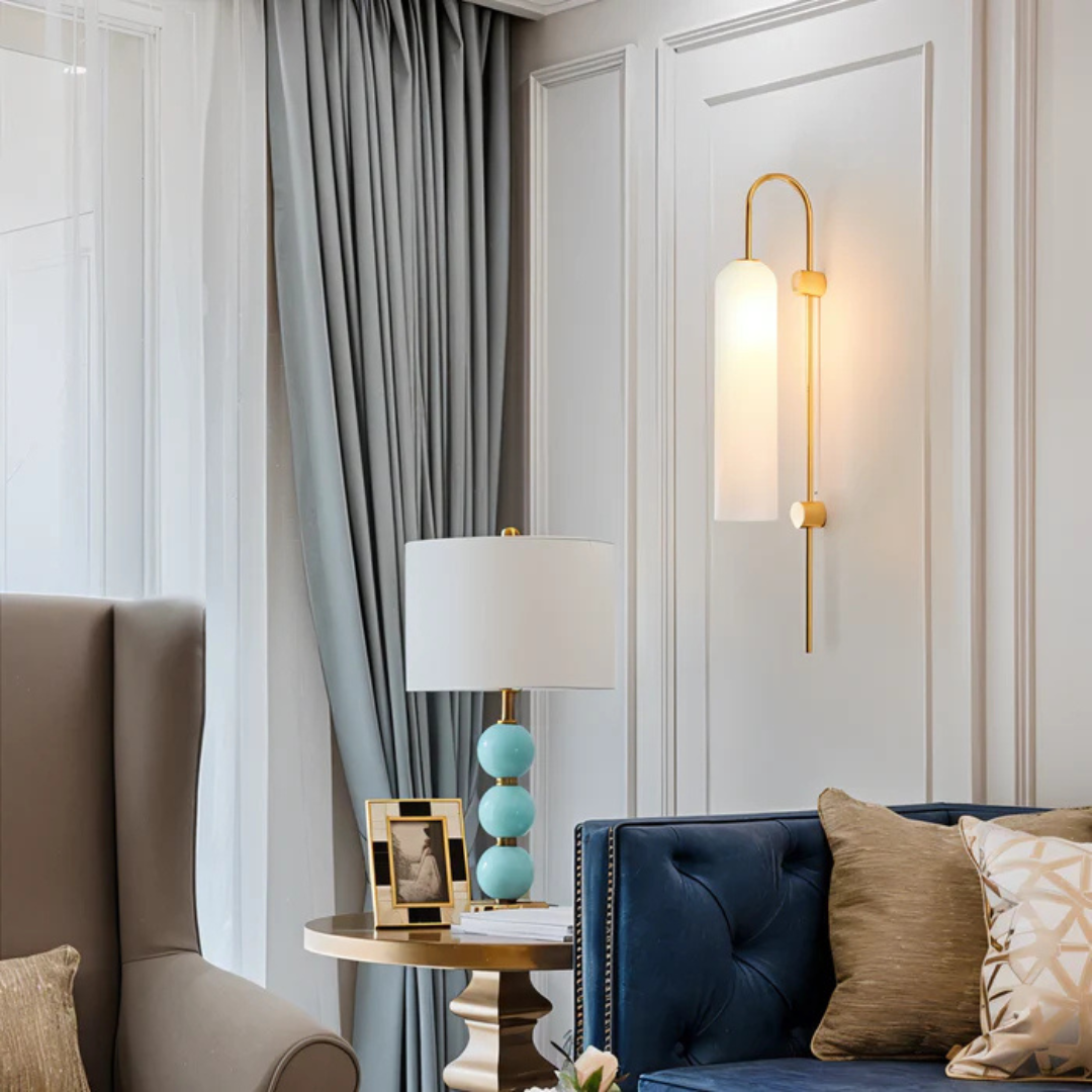 Serenova Modern Glass LED Wall Lamp Blue And White Tubes