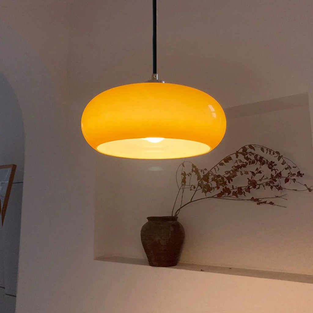 Evara | Modern Glass Pendant Lamp With Warm Lighting