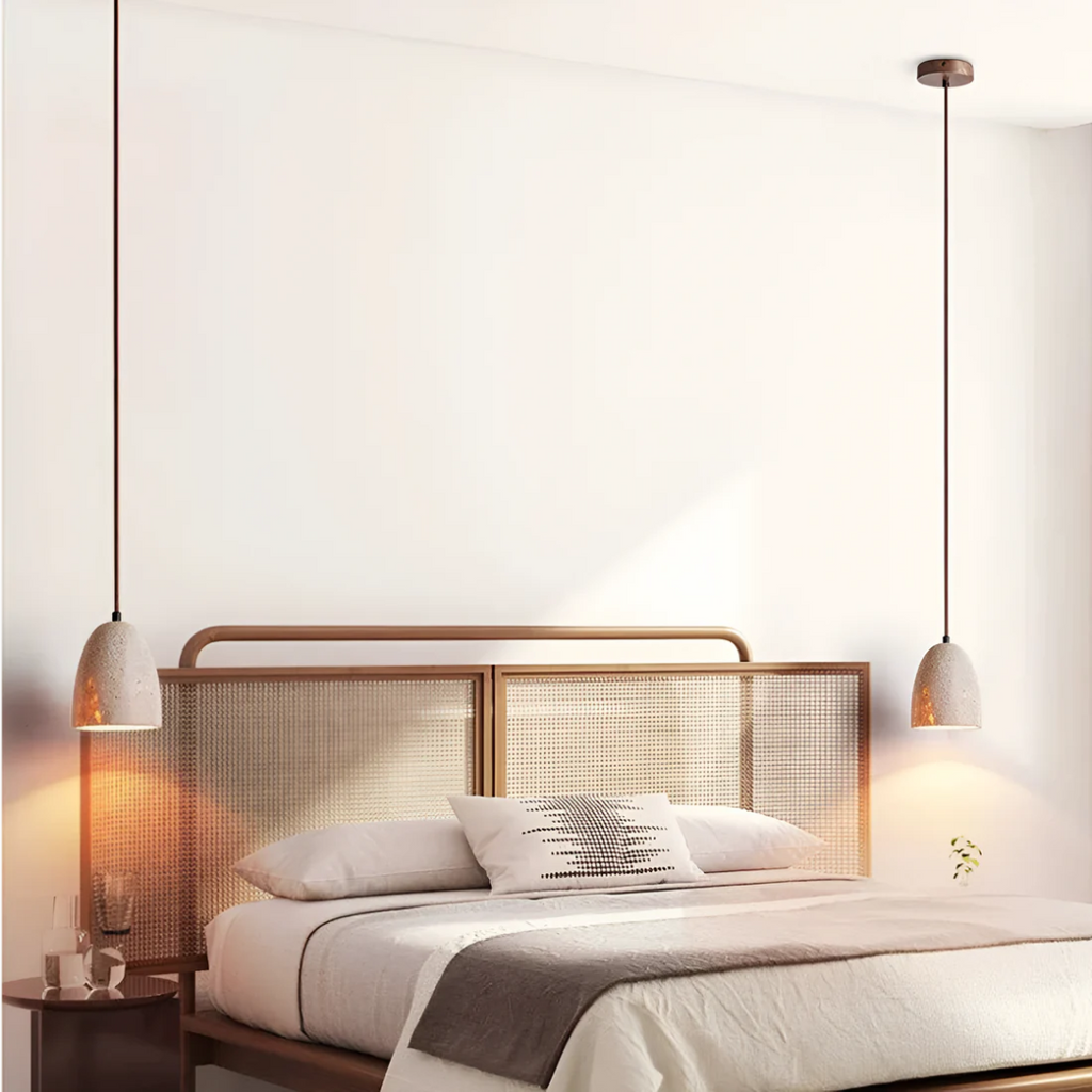 Luminara Retro Travertine Pendant Light For Dining Areas