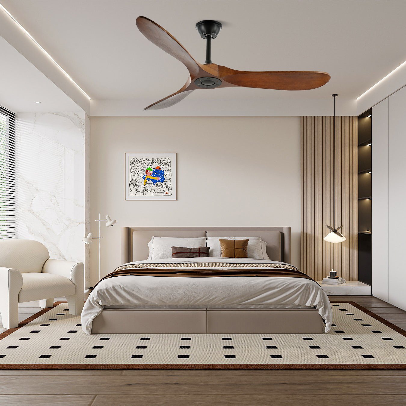 Aerelle | Quiet Modern Ceiling Fan With Remote Control