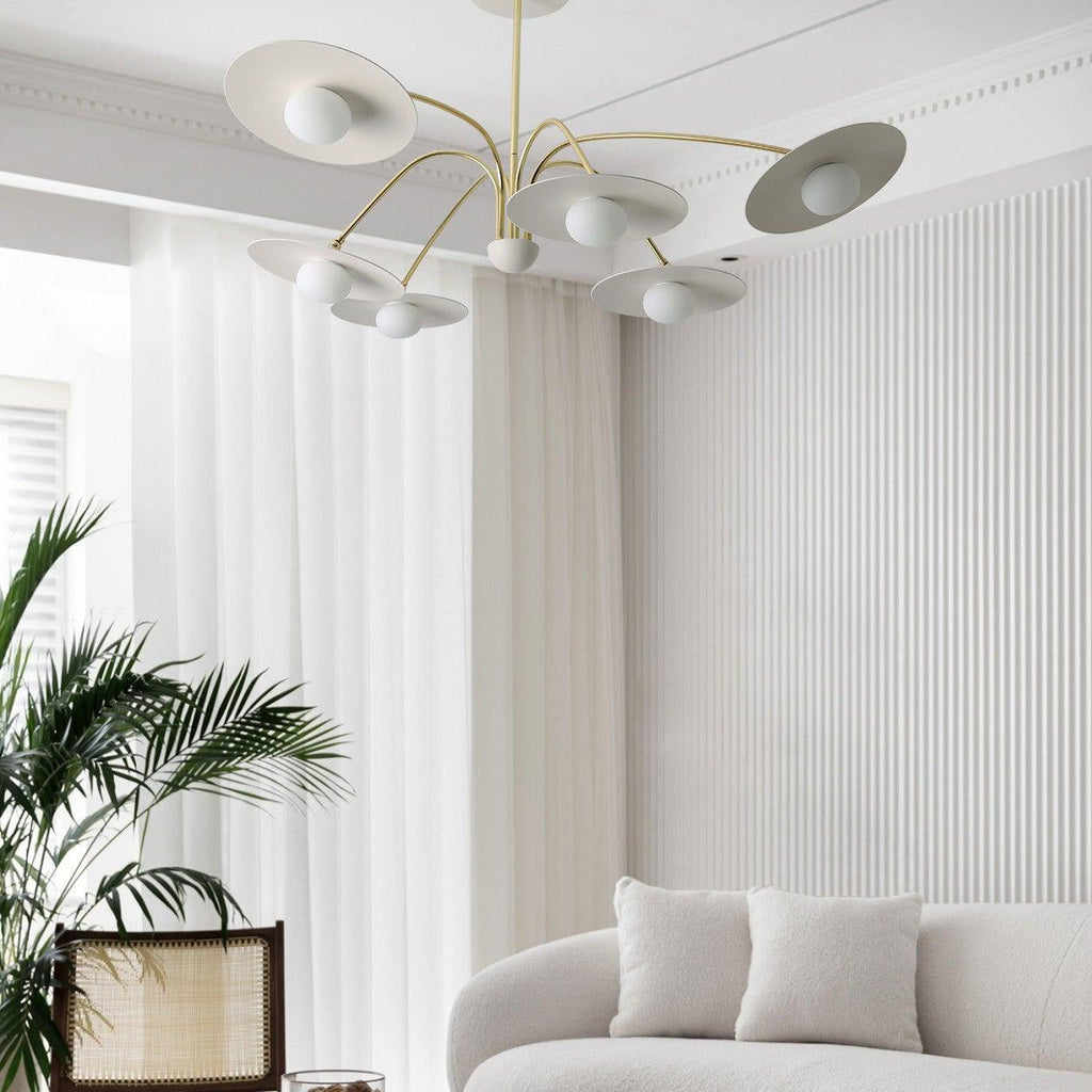 Virella | 1920s Art Deco Textured Glass and Iron Chandelier