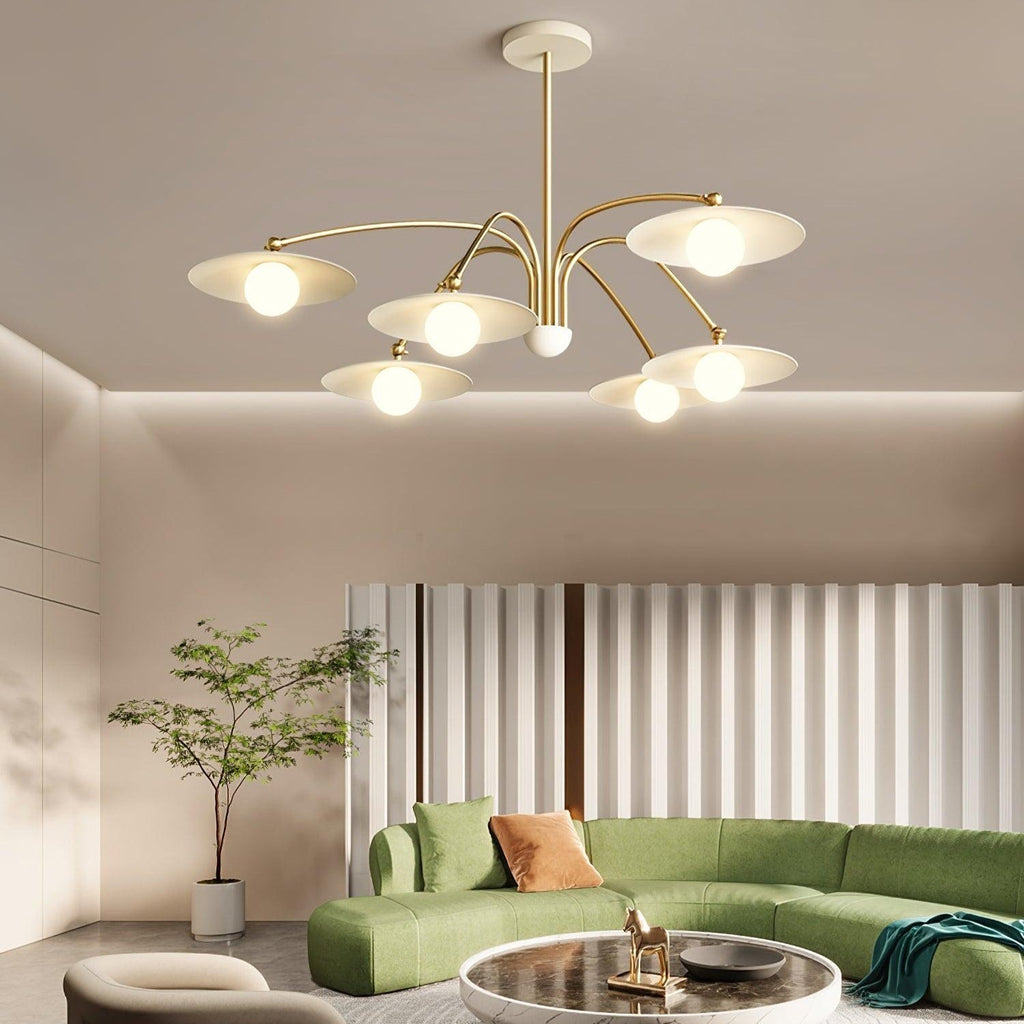 Virella | 1920s Art Deco Textured Glass and Iron Chandelier