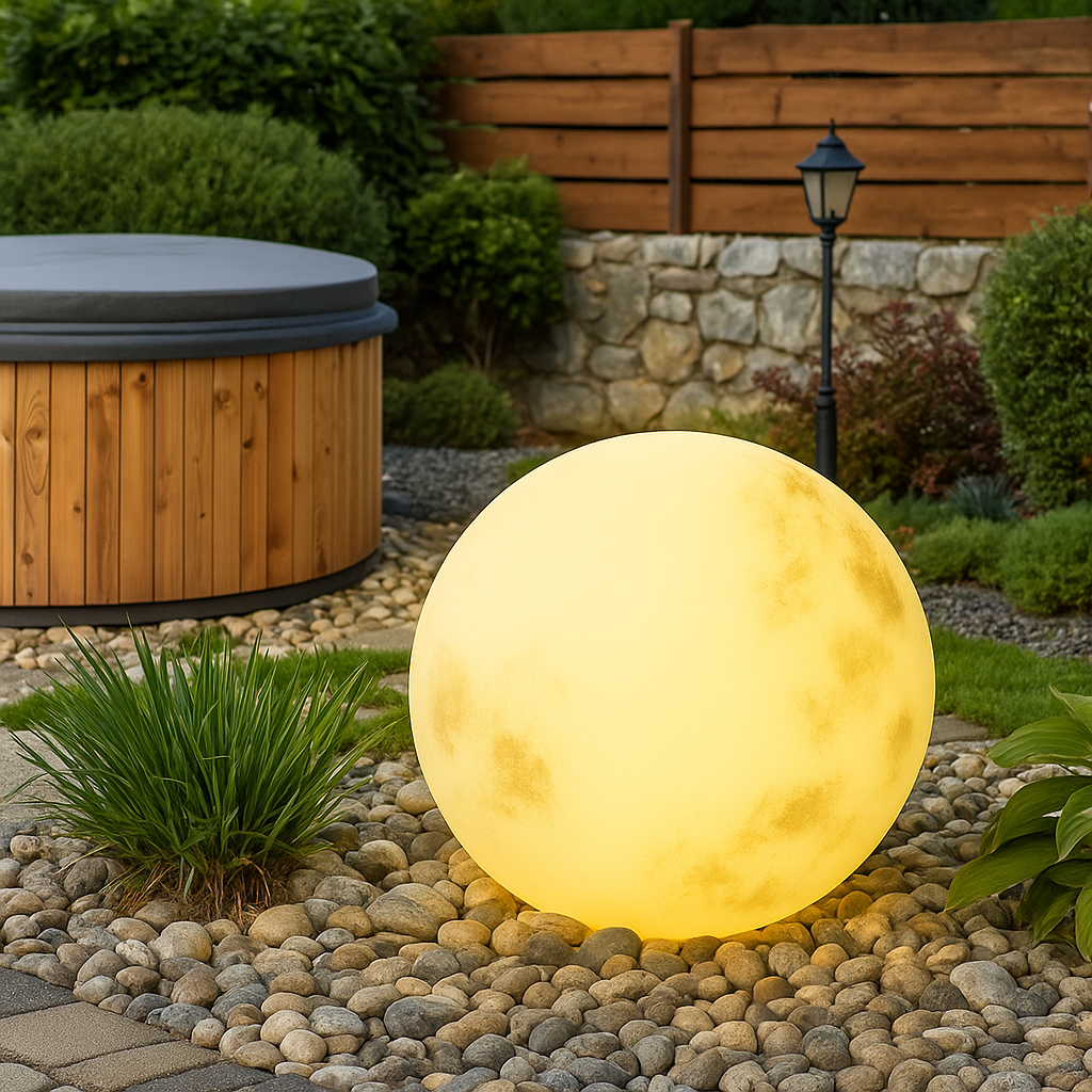 Lunara Moon Solar Garden Lamp For Warm Outdoor Glow