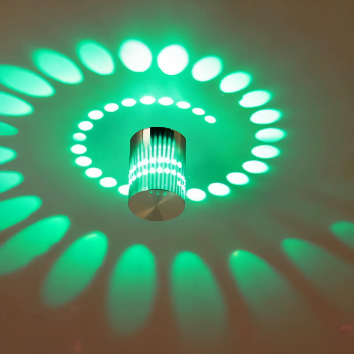 Elaris Cylindrical LED Wall Lamp With Colorful Spiral Light
