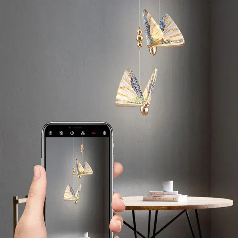 Aurelle Modern LED Pendant Lamp With Butterfly Design