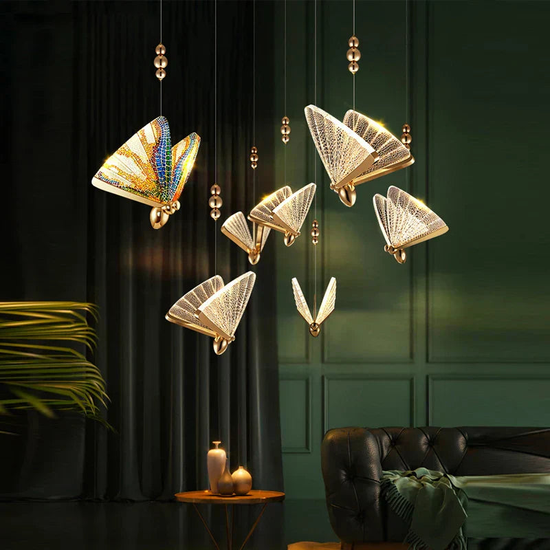 Aurelle Modern LED Pendant Lamp With Butterfly Design