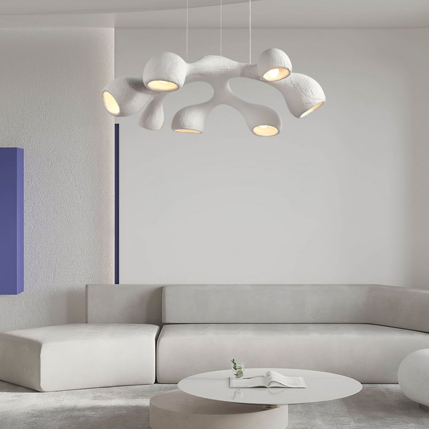 Kirrea | Scandinavian Cloud Pendant Lamp in Polystyrene