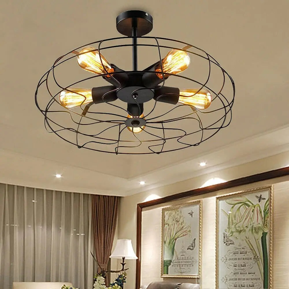 Aurelle Retro Cage Ceiling Light For Living And Dining