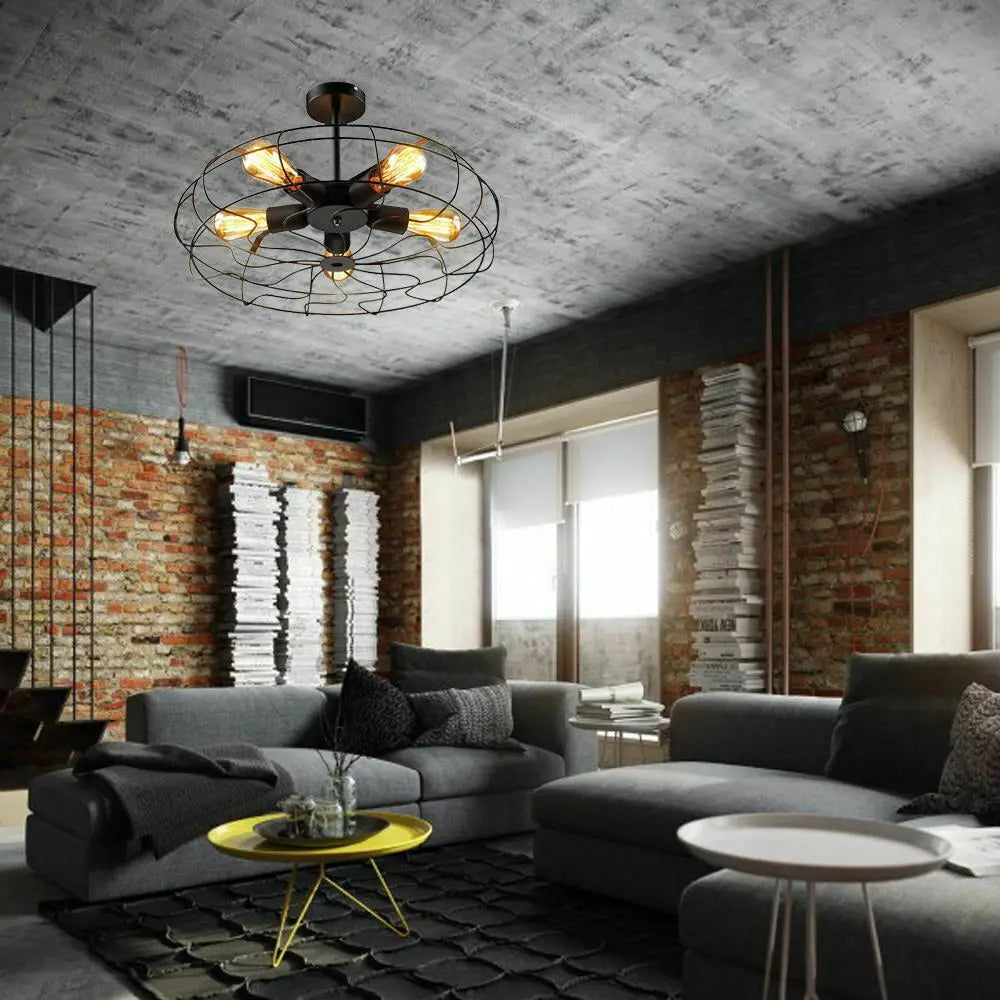 Aurelle Retro Cage Ceiling Light For Living And Dining